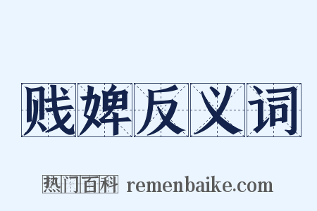 贱婢反义词是什么意思的图片